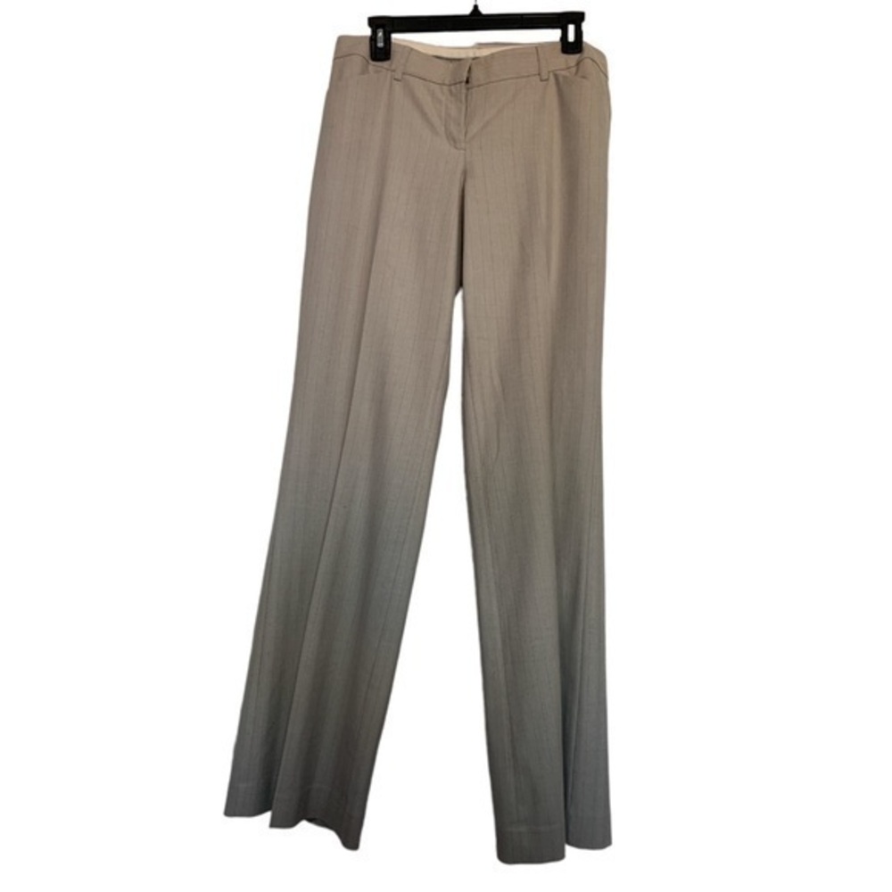 Express Studio Tan Stripe Career Trousers Editor Fit Size 8 EUC #4217